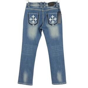 Chopp Shop Jeans Women's Stretch Bootcut Blue Denim Jeans Size 32 Mid-Rise NWT